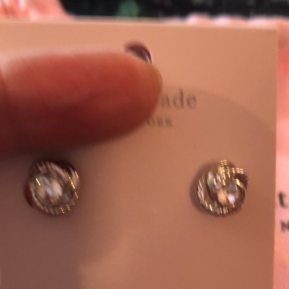 Kate Spade Infinity and Beyond knot stud earrings and necklace, NWT - Picture 3 of 4